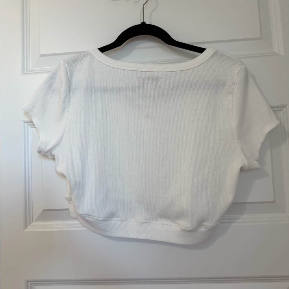 Juicy Couture White crop top with bling Embellishment - Picture 2 of 7